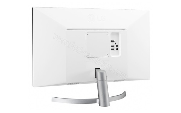 LG 27UK600-W - Vue 3/4 arri&egrave;re