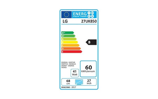 LG 27UK850-W - &Eacute;tiquette &eacute;nergie