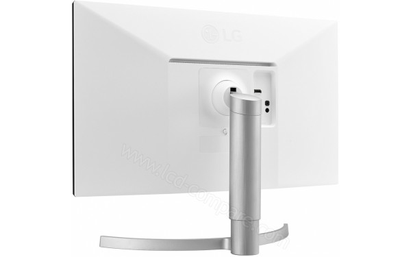 LG 27UL550P-W.AEK - Vue de l'arri&egrave;re par le c&ocirc;t&eacute;