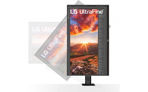 LG 27UN880-B - Vue de face en mode portrait