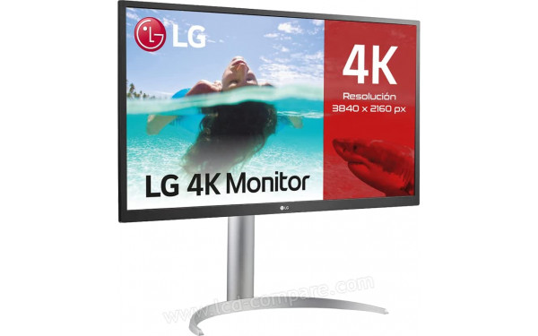LG 27UP550-W - Vue 3/4 gauche