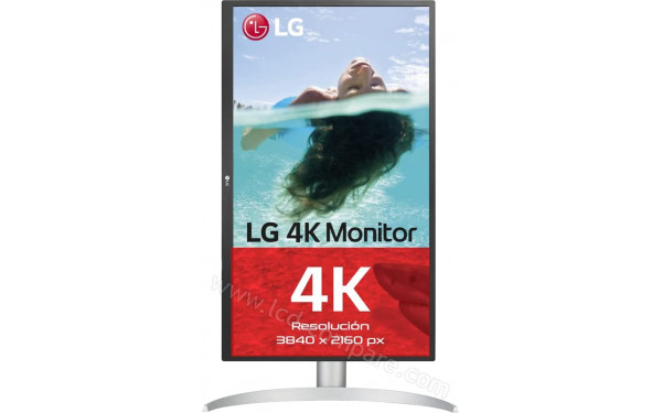 LG 27UP550-W - Vue de face en mode portrait