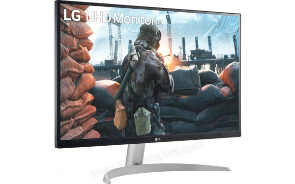 LG 27UP600P-W - Vue 3/4 gauche