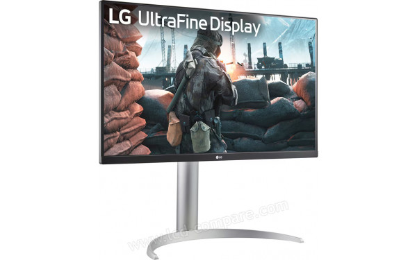 LG 27UP650K-W - Vue 3/4 gauche