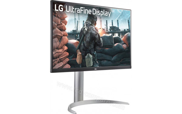 LG 27UP650K-W - Vue 3/4 gauche
