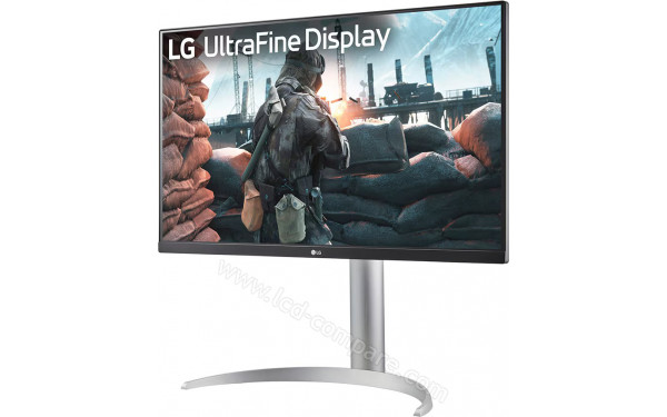 LG 27UP650K-W - Vue 3/4 droite