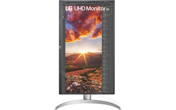 LG 27UP85ZK-W - Vue de face en mode portrait