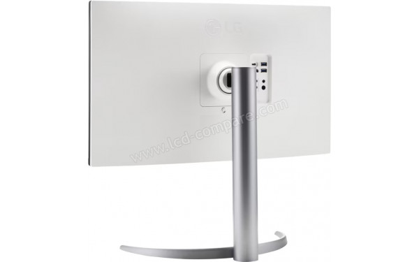 LG 27UQ750-W - Vue 3/4 arri&egrave;re