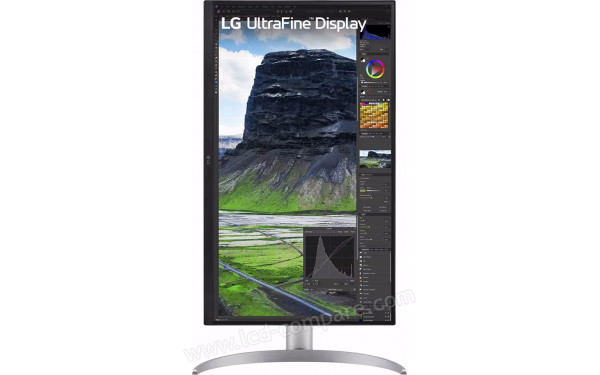 LG 27UQ850-W - Vue de face en mode portrait