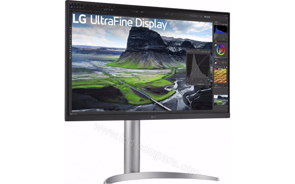 LG 27UQ85R-W - Vue 3/4 gauche