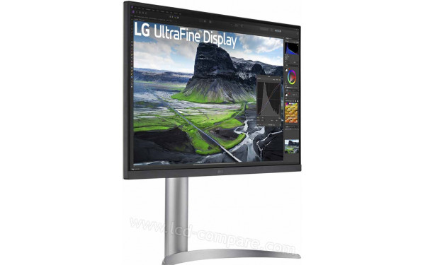 LG 27UQ85R-W - Vue 3/4 gauche