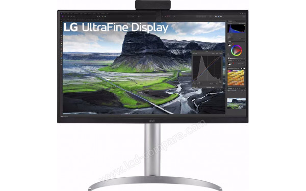 LG 27UQ85R-W - Vue de face avec capteur d'auto-&eacute;talonnage