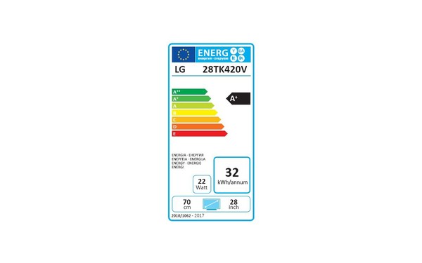 LG 28TK420V-PZ - &Eacute;tiquette &eacute;nergie