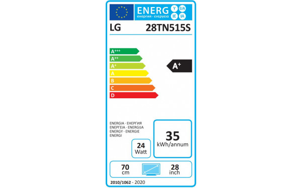 LG 28TN515S-WZ - &Eacute;tiquette &eacute;nergie