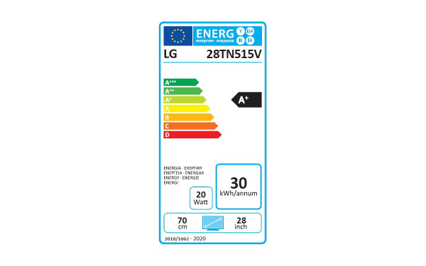 LG 28TN515V-WZ.API - &Eacute;tiquette &eacute;nergie