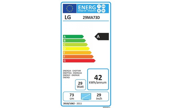 LG 29MA73D-PZ - &Eacute;tiquette &eacute;nergie