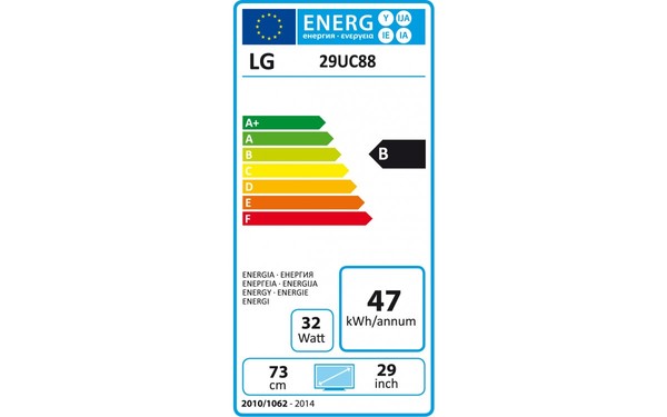 LG 29UC88-B - &Eacute;tiquette &eacute;nergie