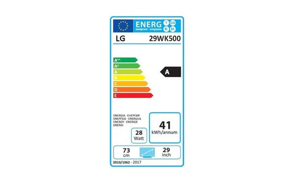 LG 29WK500-P - &Eacute;tiquette &eacute;nergie