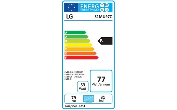 LG 31MU97Z-B - &Eacute;tiquette &eacute;nergie