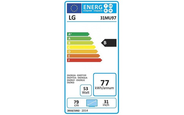 LG 31MU97-B - &Eacute;tiquette &eacute;nergie