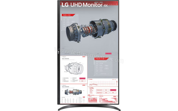 LG 32BR55UK-B - Vue de face en mode portrait
