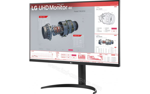LG 32BR55UK-B - Vue 3/4 droite