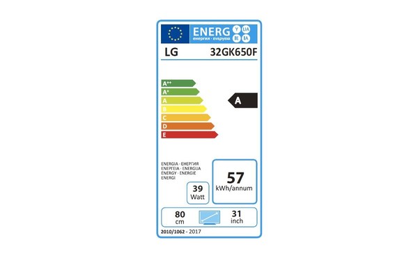 LG 32GK650F-B - &Eacute;tiquette &eacute;nergie