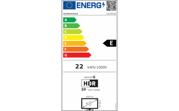 LG 32GS60QC-B - &Eacute;tiquette &eacute;nergie v2