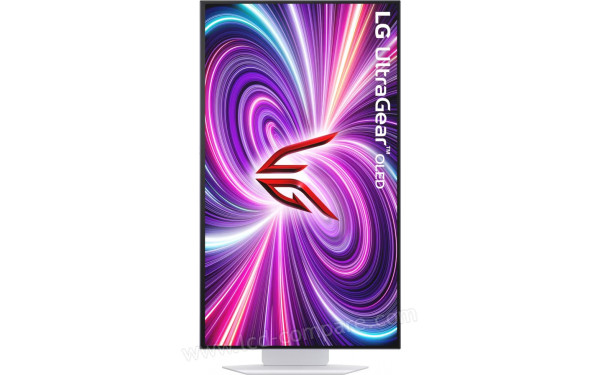 LG 32GS95UV-W - Vue de face en mode portrait