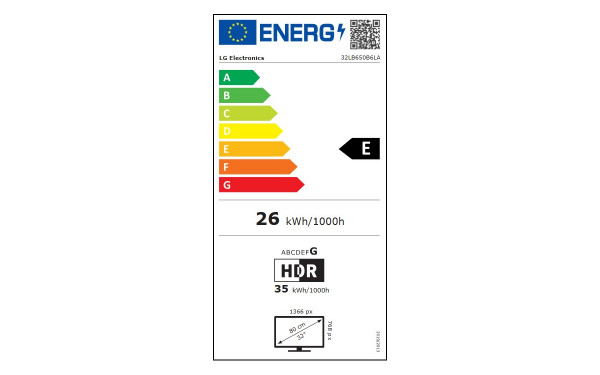LG 32LB650B - &Eacute;tiquette &eacute;nergie v2