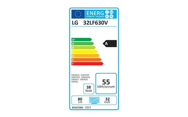 LG 32LF630V Import EU - &Eacute;tiquette &eacute;nergie