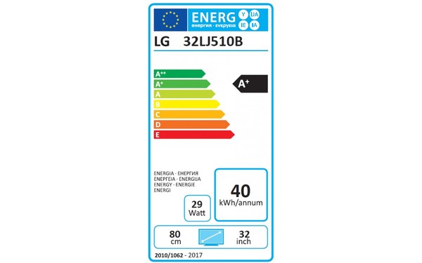 LG 32LJ510B - &Eacute;tiquette &eacute;nergie