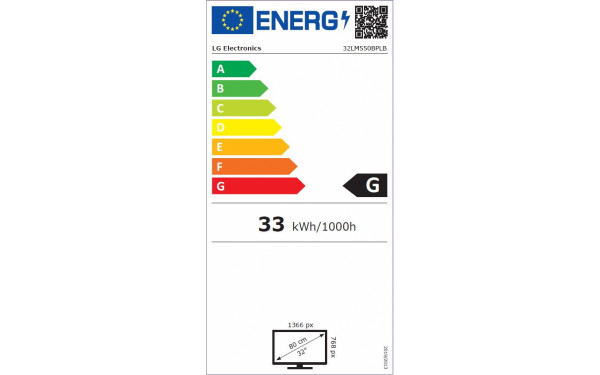 LG 32LM550B - &Eacute;tiquette &eacute;nergie v2