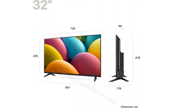 LG 32LR60006LA.AEUQ - Vue 3/4 droite