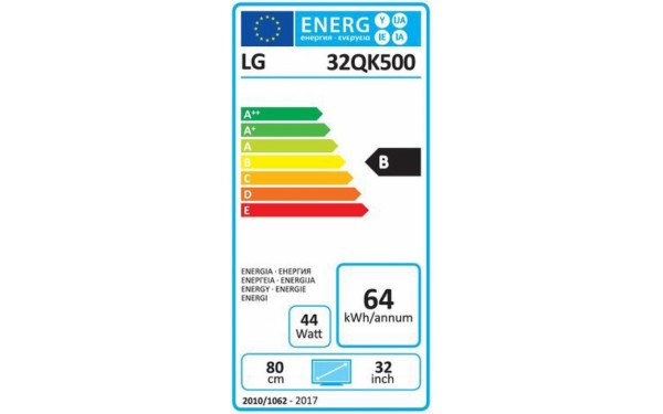 LG 32QK500-W - &Eacute;tiquette &eacute;nergie