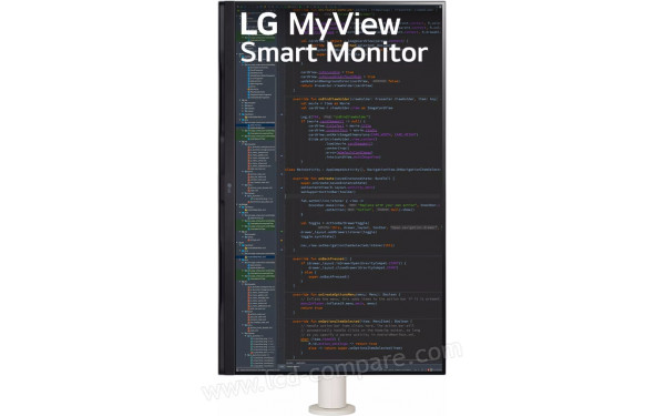 LG 32SQ780S-W - Vue de face en mode portrait