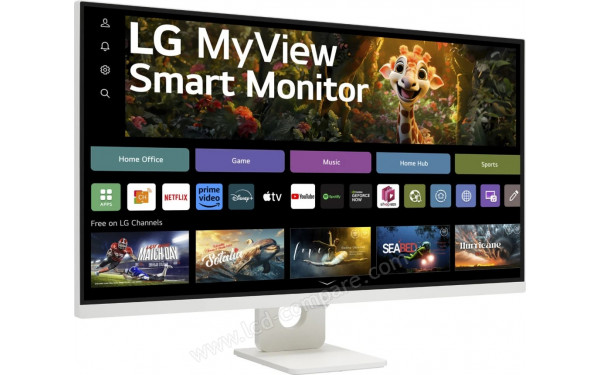LG 32SR73U-W - Vue 3/4 gauche
