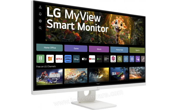 LG 32SR73U-W - Vue 3/4 gauche