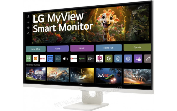 LG 32SR73U-W - Vue 3/4 droite