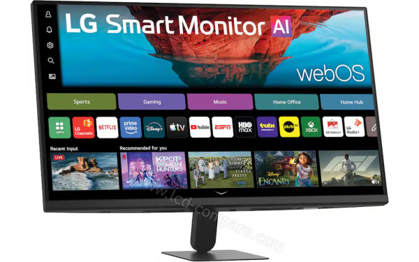 LG 32U701SB-B - Vue 3/4 gauche