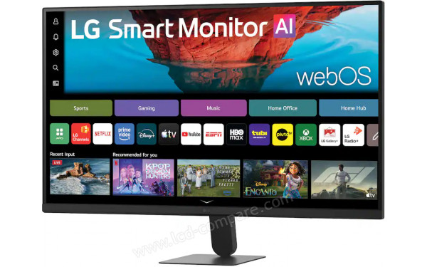 LG 32U701SB-B - Vue 3/4 droite