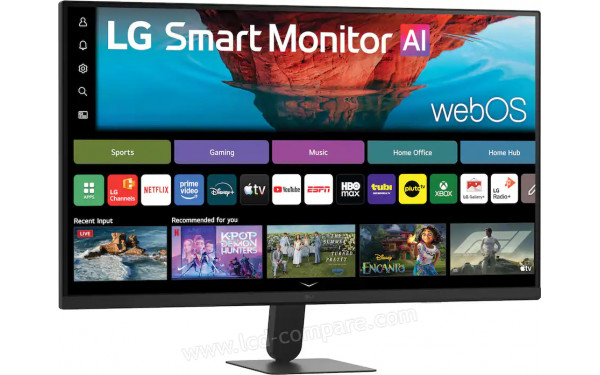 LG 32U701SB-B - Vue 3/4 gauche