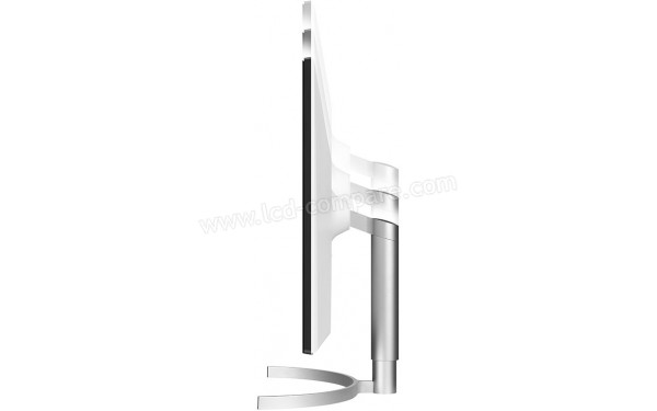 LG 32UL950P-W - Vue de profil avec r&eacute;glage hauteur