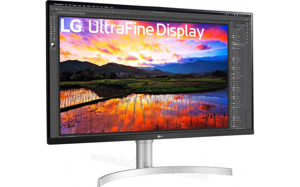 LG 32UN650K-W - Vue 3/4 gauche