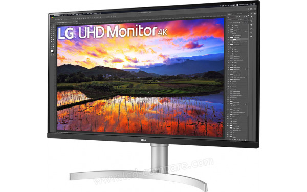 LG 32UN650-W - Vue 3/4 droite