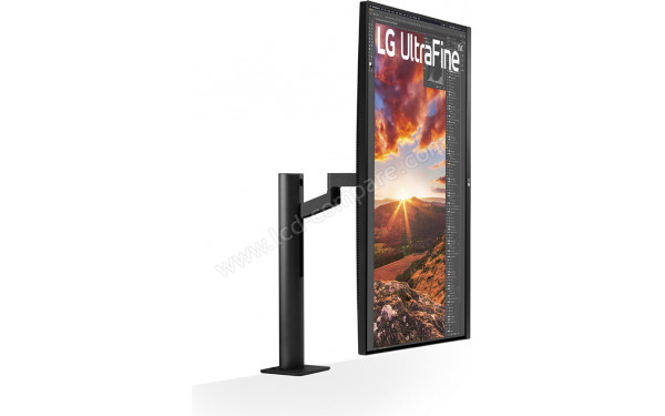 LG 32UN880-B Import EU - Vue 3/4 gauche en mode portrait