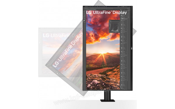 LG 32UN880K-B.AEK - Vue de face en mode portrait