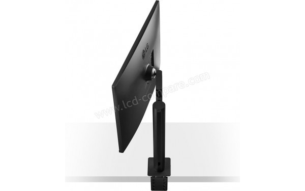 LG 32UN880P-B Import EU - Vue plong&eacute;e 3/4 arri&egrave;re (c&ocirc;t&eacute; droit)