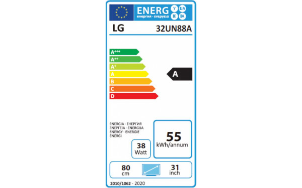 LG 32UN88A-W - &Eacute;tiquette &eacute;nergie