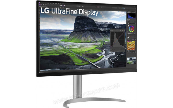 LG 32UQ850V-W - Vue 3/4 gauche